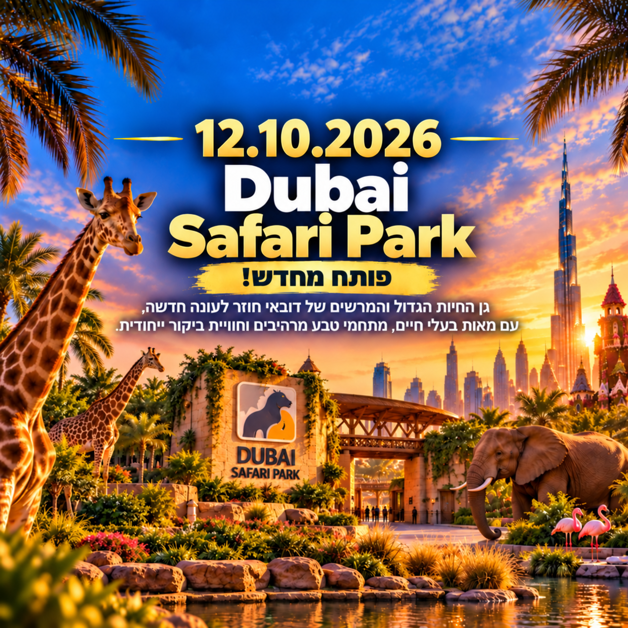 תאריך 12 באוקטובר 2026 — Dubai Safari Park